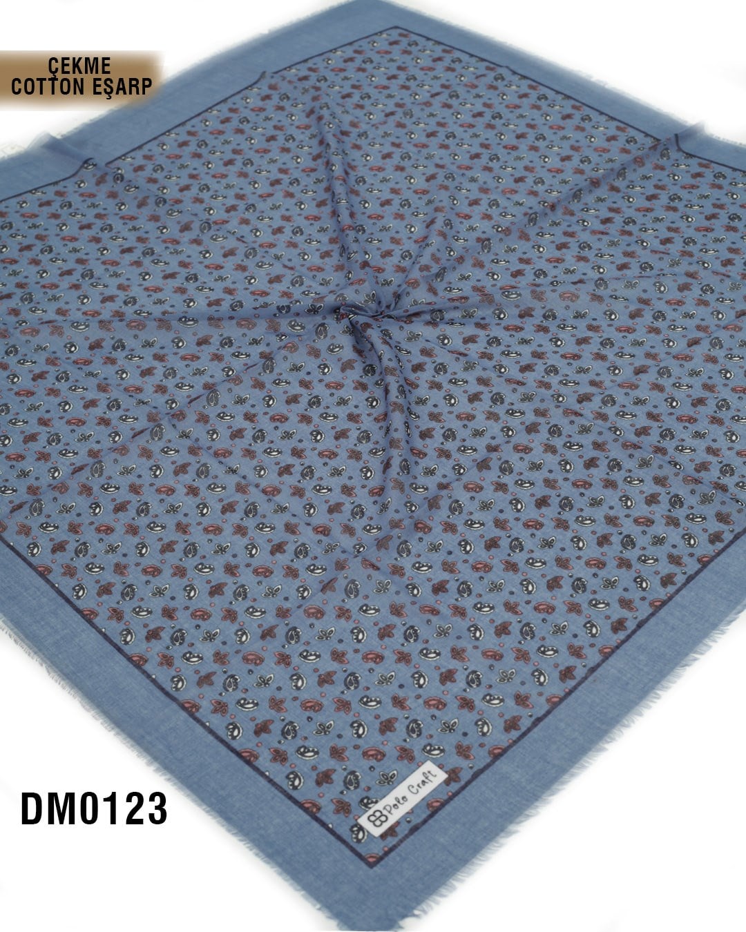 POLO CRAFT Çekme Pamuk Eşarp 100*100cm  DM0123-2412