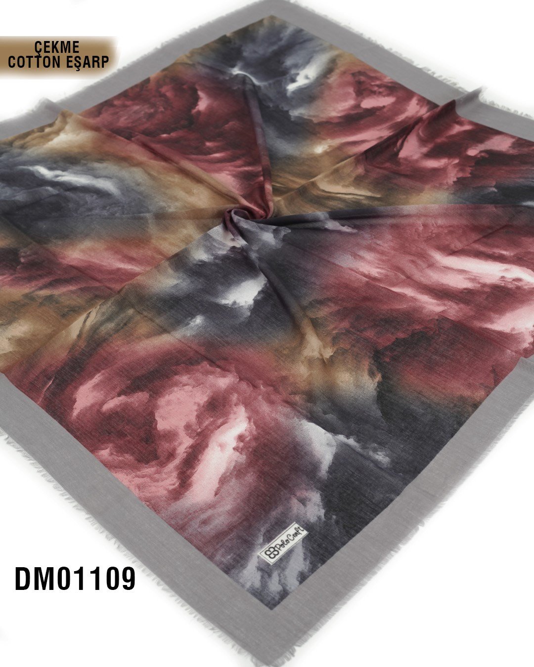 POLO CRAFT Çekme Pamuk Eşarp 100*100cm  DM01109-1901