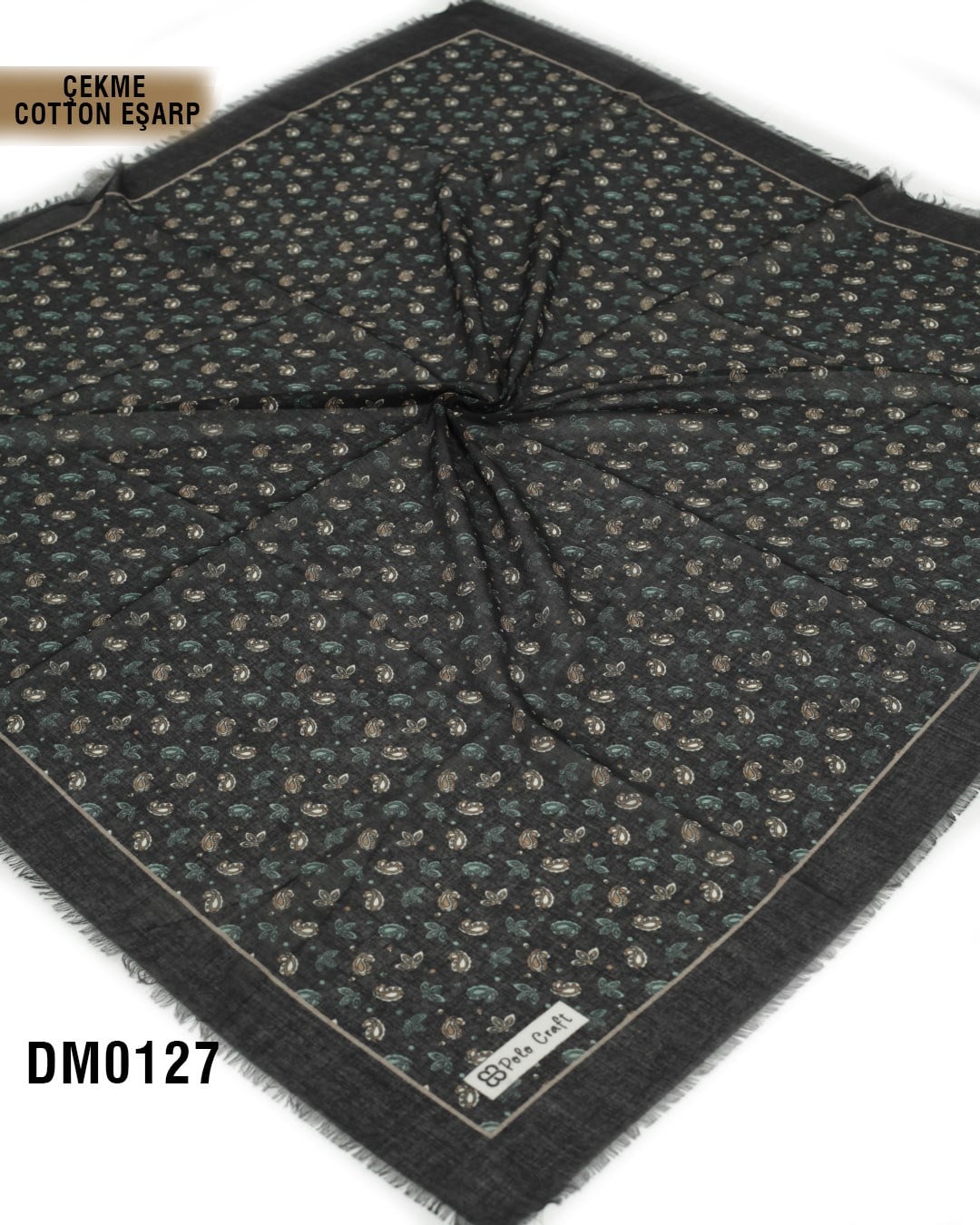 POLO CRAFT Çekme Pamuk Eşarp 100*100cm  DM0127-2416