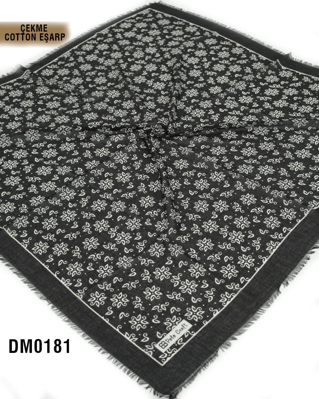 POLO CRAFT Çekme Pamuk Eşarp 100*100cm  DM0181-2128