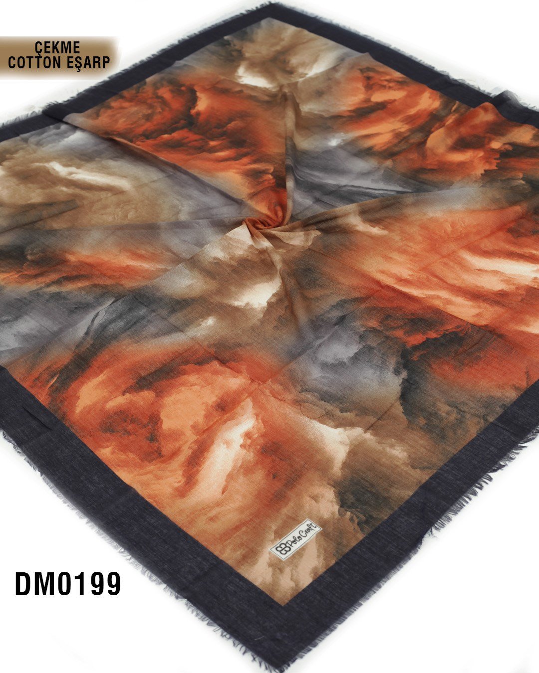 POLO CRAFT Çekme Pamuk Eşarp 100*100cm  DM0199-2021