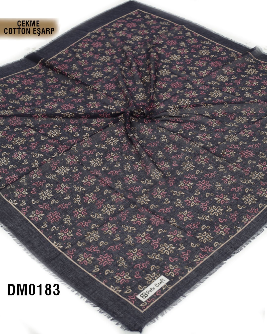 POLO CRAFT Çekme Pamuk Eşarp 100*100cm  DM0183-2130