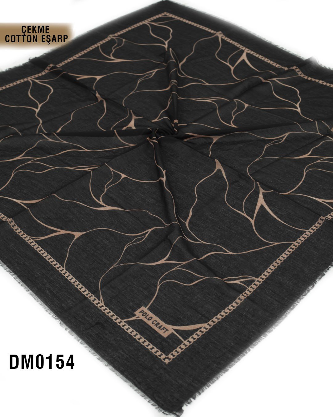 POLO CRAFT Çekme Pamuk Eşarp 100*100cm  DM0154-2331