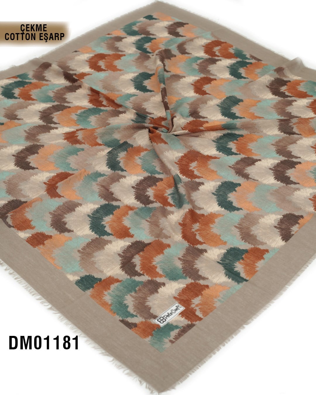 POLO CRAFT Çekme Pamuk Eşarp 100*100cm  DM01181-1701