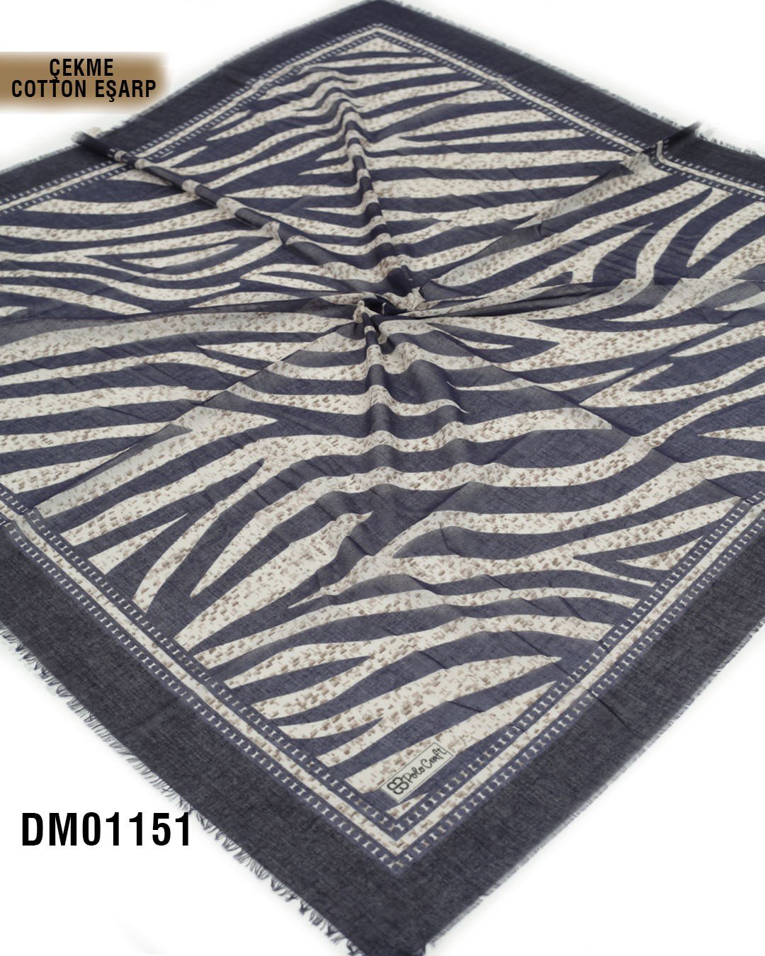 POLO CRAFT Çekme Pamuk Eşarp 100*100cm  DM01151-1807