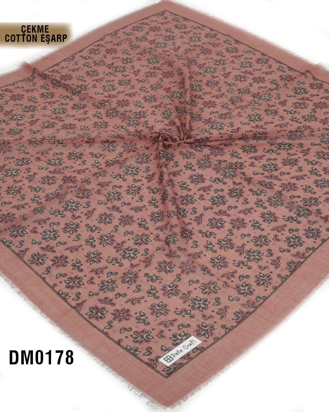 POLO CRAFT Çekme Pamuk Eşarp 100*100cm  DM0178-2125