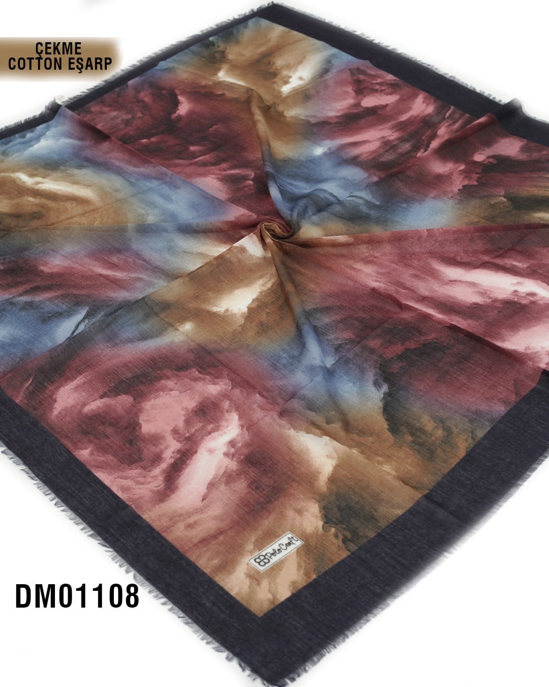 POLO CRAFT Çekme Pamuk Eşarp 100*100cm  DM01108-2036