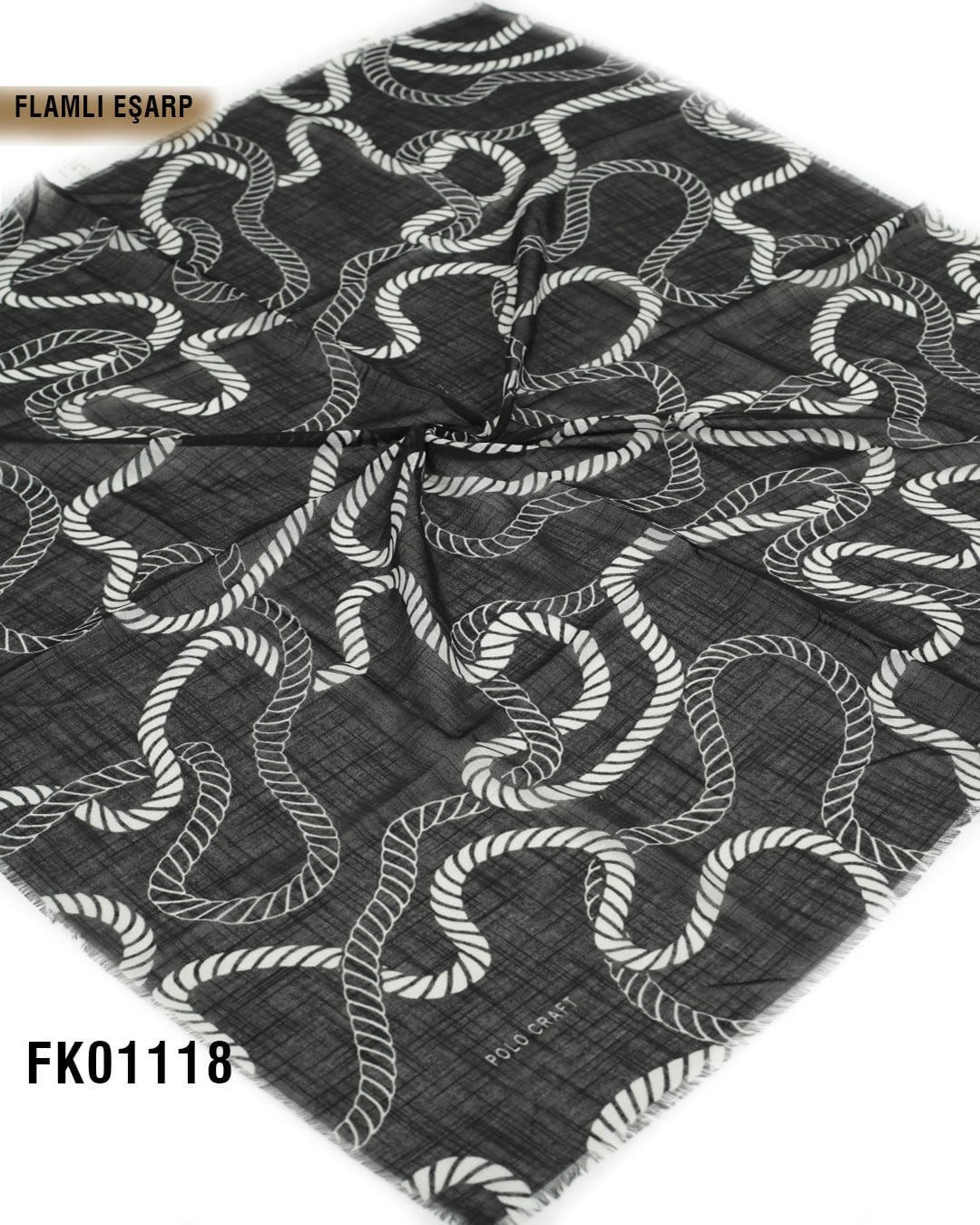 POLO CRAFT FLAMLI Pamuk Eşarp 100*100cm  FK01118-1615