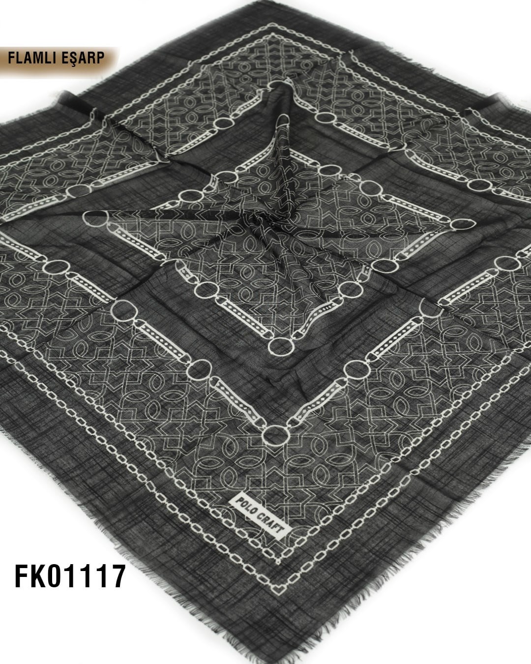 POLO CRAFT FLAMLI Pamuk Eşarp 100*100cm  FK01117-1612
