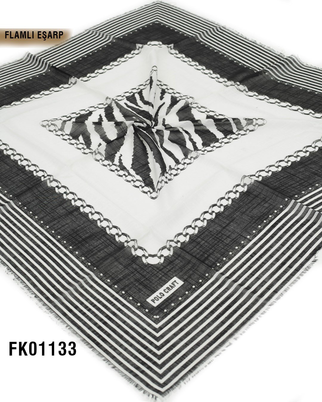 POLO CRAFT FLAMLI Pamuk Eşarp 100*100cm  FK01133-1518