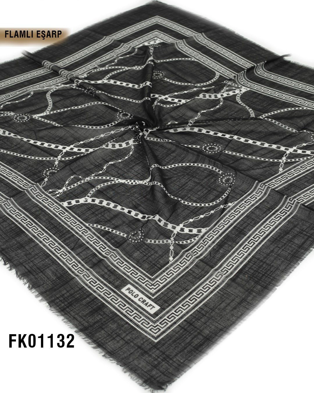 POLO CRAFT FLAMLI Pamuk Eşarp 100*100cm  FK01132-1517