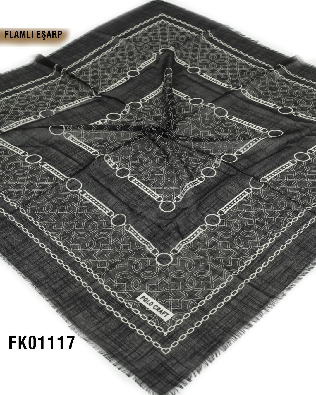 POLO CRAFT FLAMLI Pamuk Eşarp 100*100cm  FK01117-1612