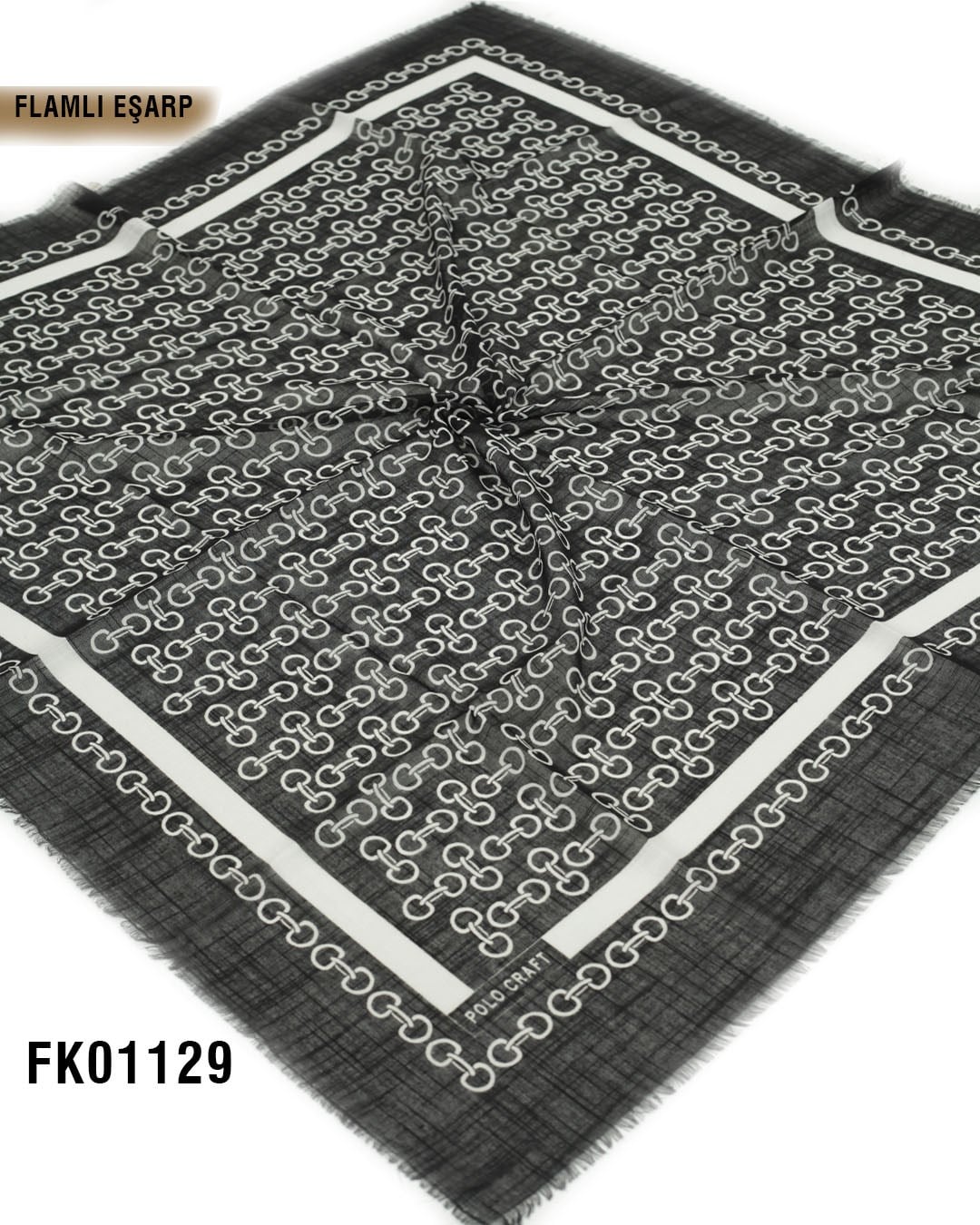 POLO CRAFT FLAMLI Pamuk Eşarp 100*100cm  FK01129-1513