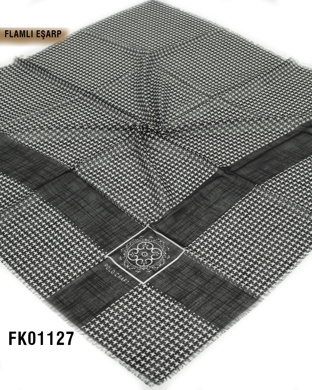 POLO CRAFT FLAMLI Pamuk Eşarp 100*100cm  FK01127-1509
