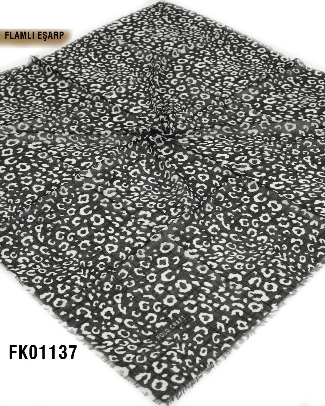 POLO CRAFT FLAMLI Pamuk Eşarp 100*100cm  FK01137-1523