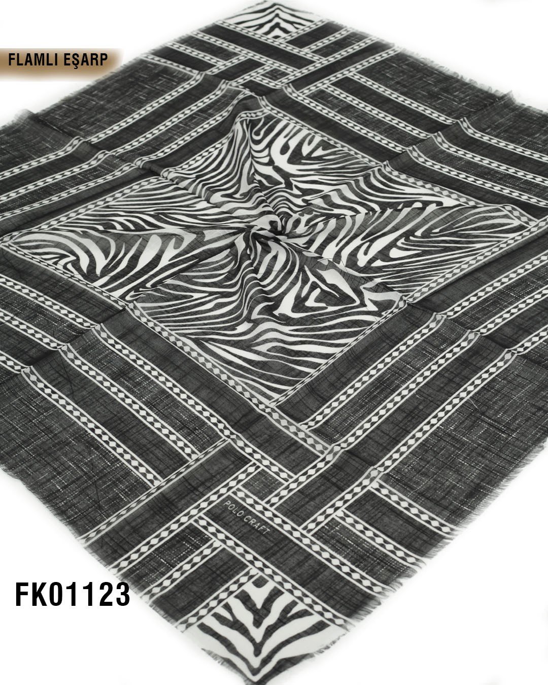 POLO CRAFT FLAMLI Pamuk Eşarp 100*100cm  FK01123-1632