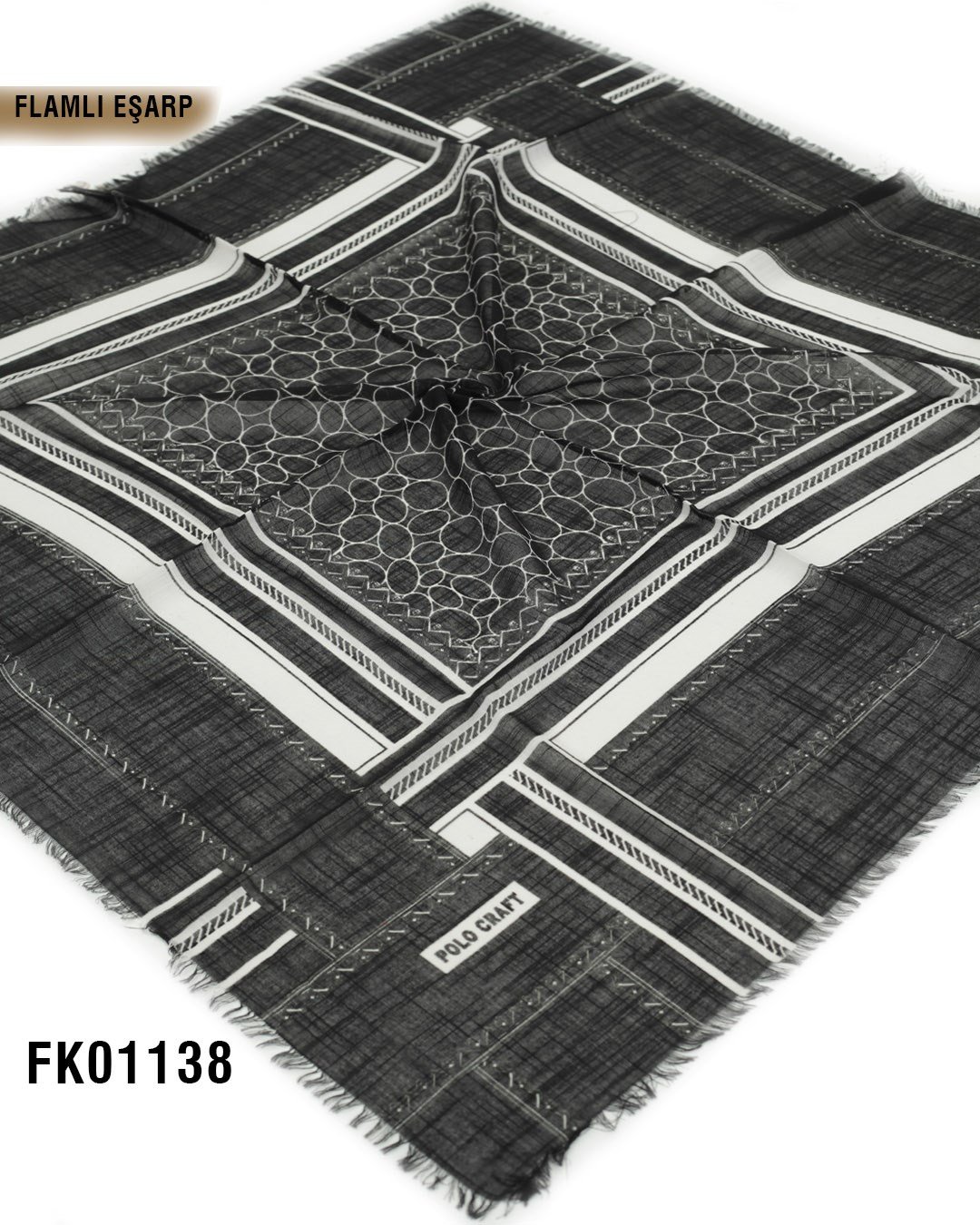 POLO CRAFT FLAMLI Pamuk Eşarp 100*100cm  FK01138-1524