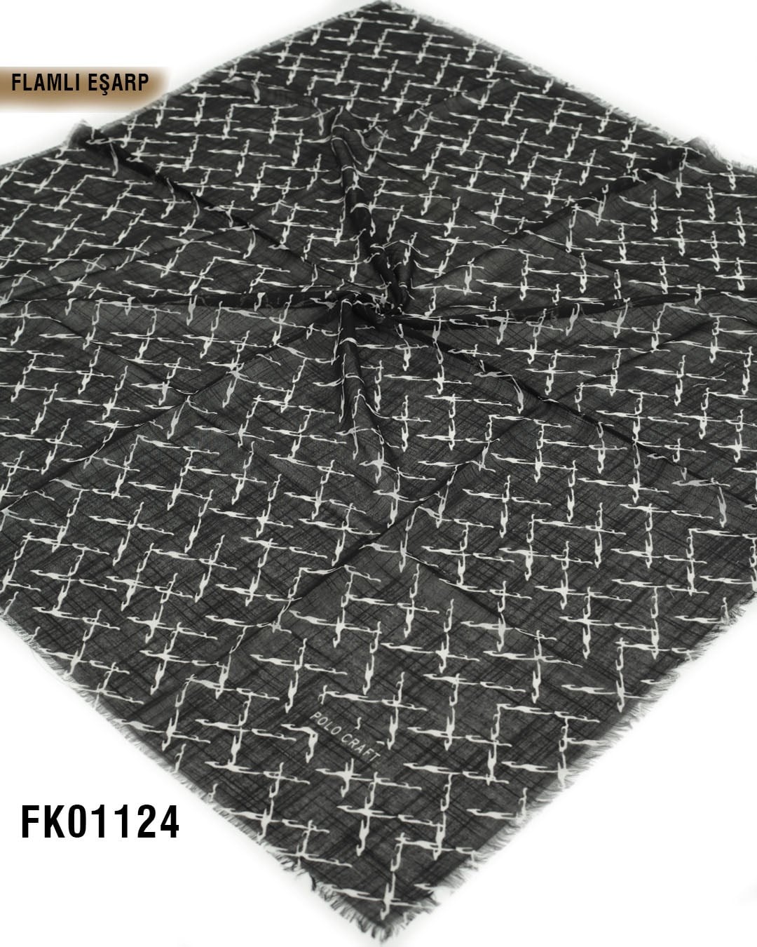 POLO CRAFT FLAMLI Pamuk Eşarp 100*100cm  FK01124-1636