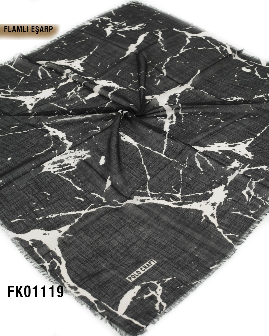 POLO CRAFT FLAMLI Pamuk Eşarp 100*100cm  FK01119-1624