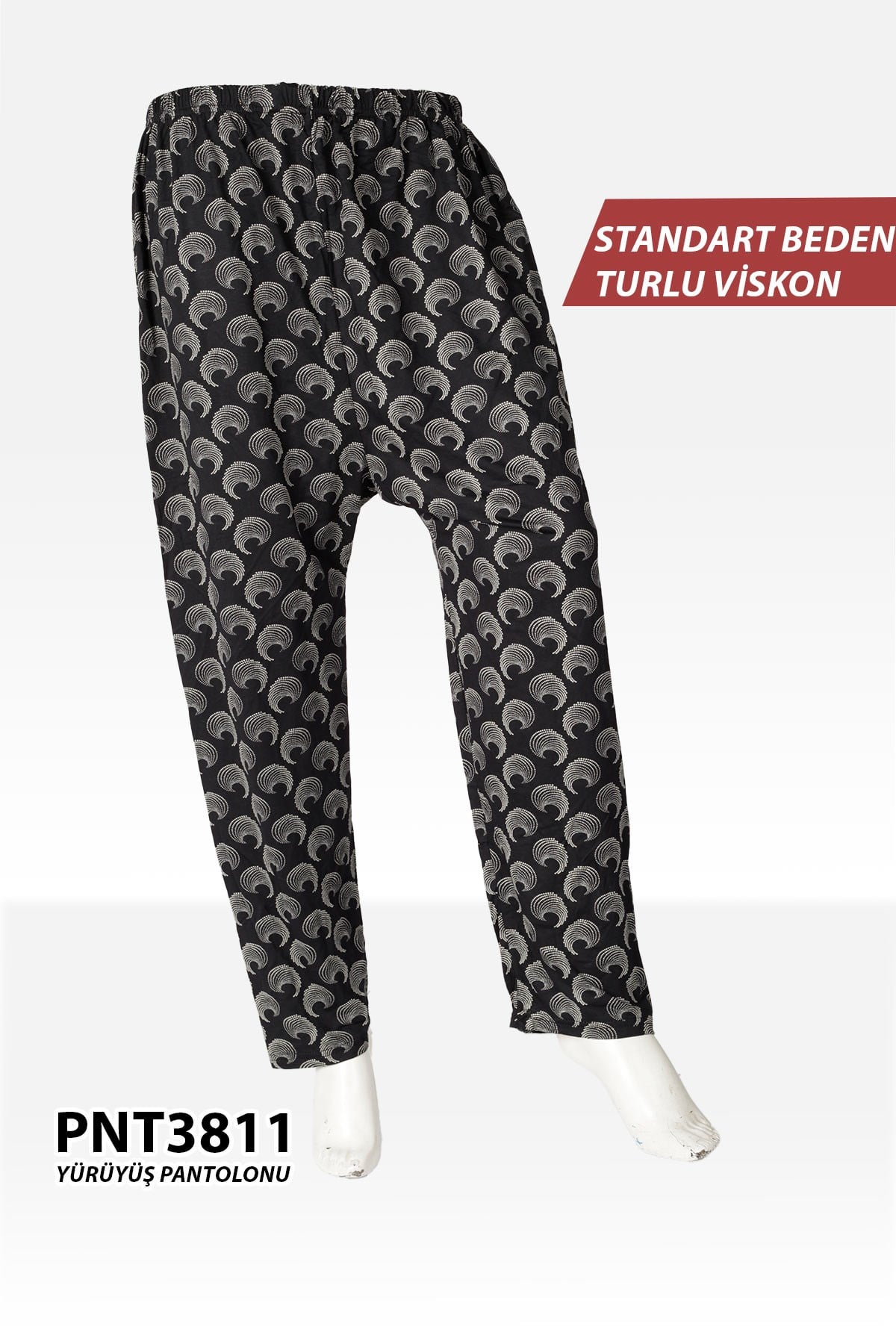 Standart Beden Turlu Viskon Yürüyüş Pantolonu PNT3811-11