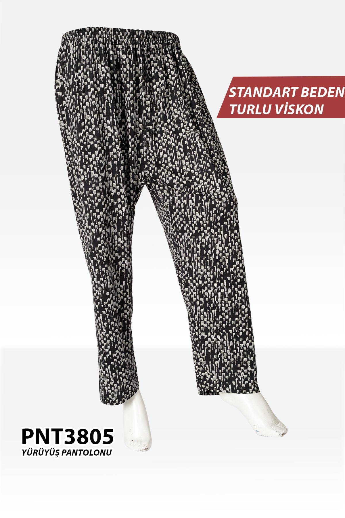Standart Beden Turlu Viskon Yürüyüş Pantolonu PNT3805-5