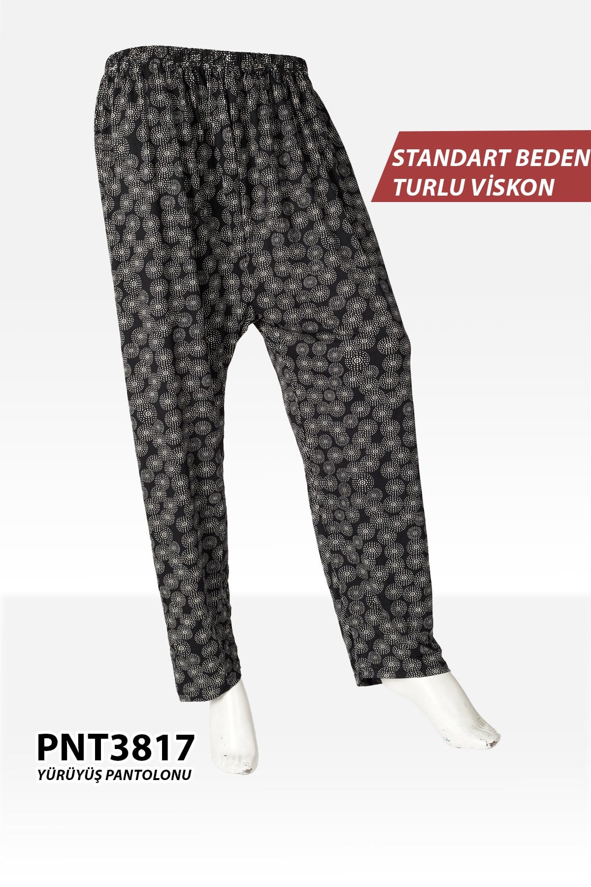 Standart Beden Turlu Viskon Yürüyüş Pantolonu PNT3817-17