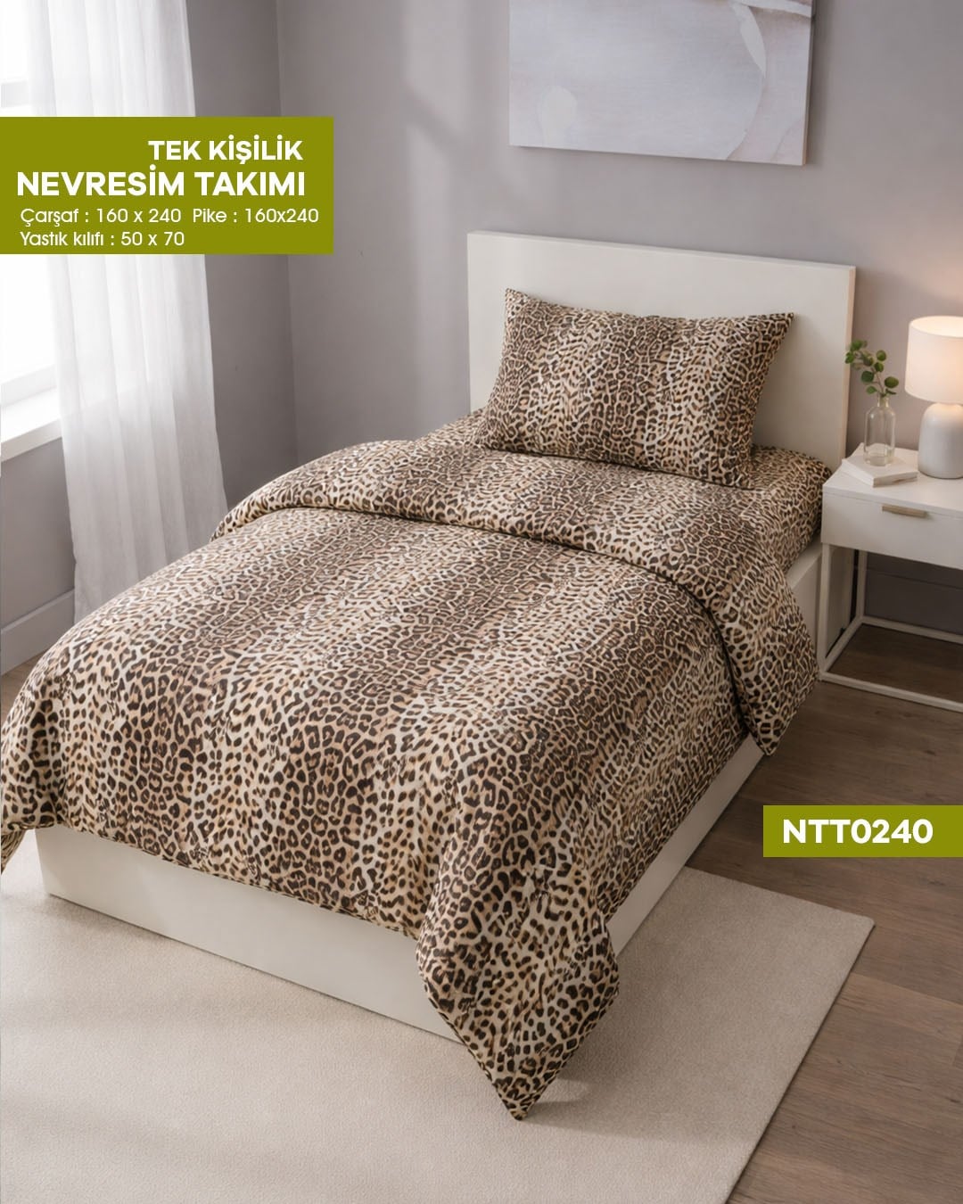 TEK KİŞİLİK RANFORCE NEVRESİM TAKIMI NTT0240-31802