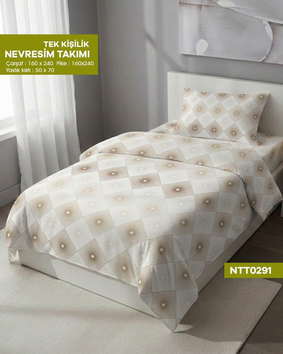 TEK KİŞİLİK RANFORCE NEVRESİM TAKIMI NTT0291-31908