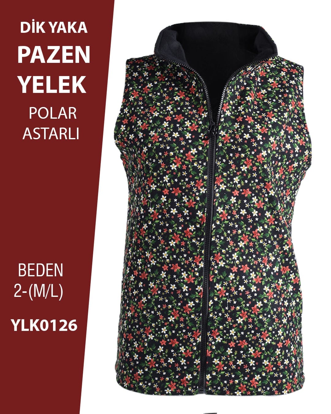 VİEMOR OTANTİK DİK YAKA PAZEN YELEK  M/L-2