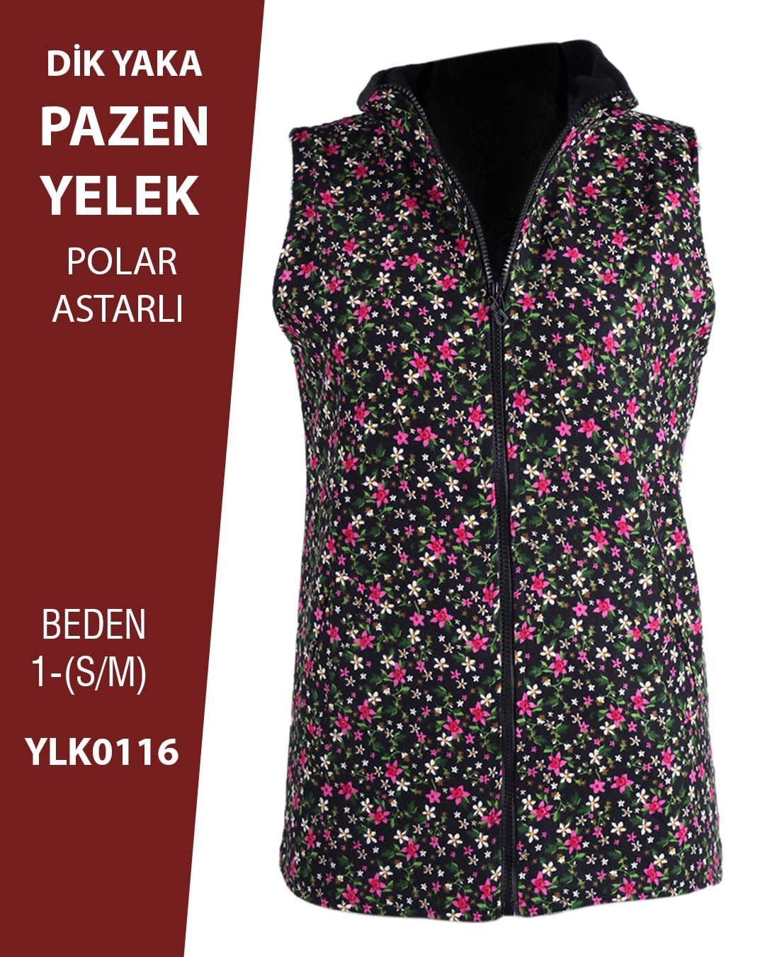 VİEMOR OTANTİK DİK YAKA PAZEN YELEK  S/M-1
