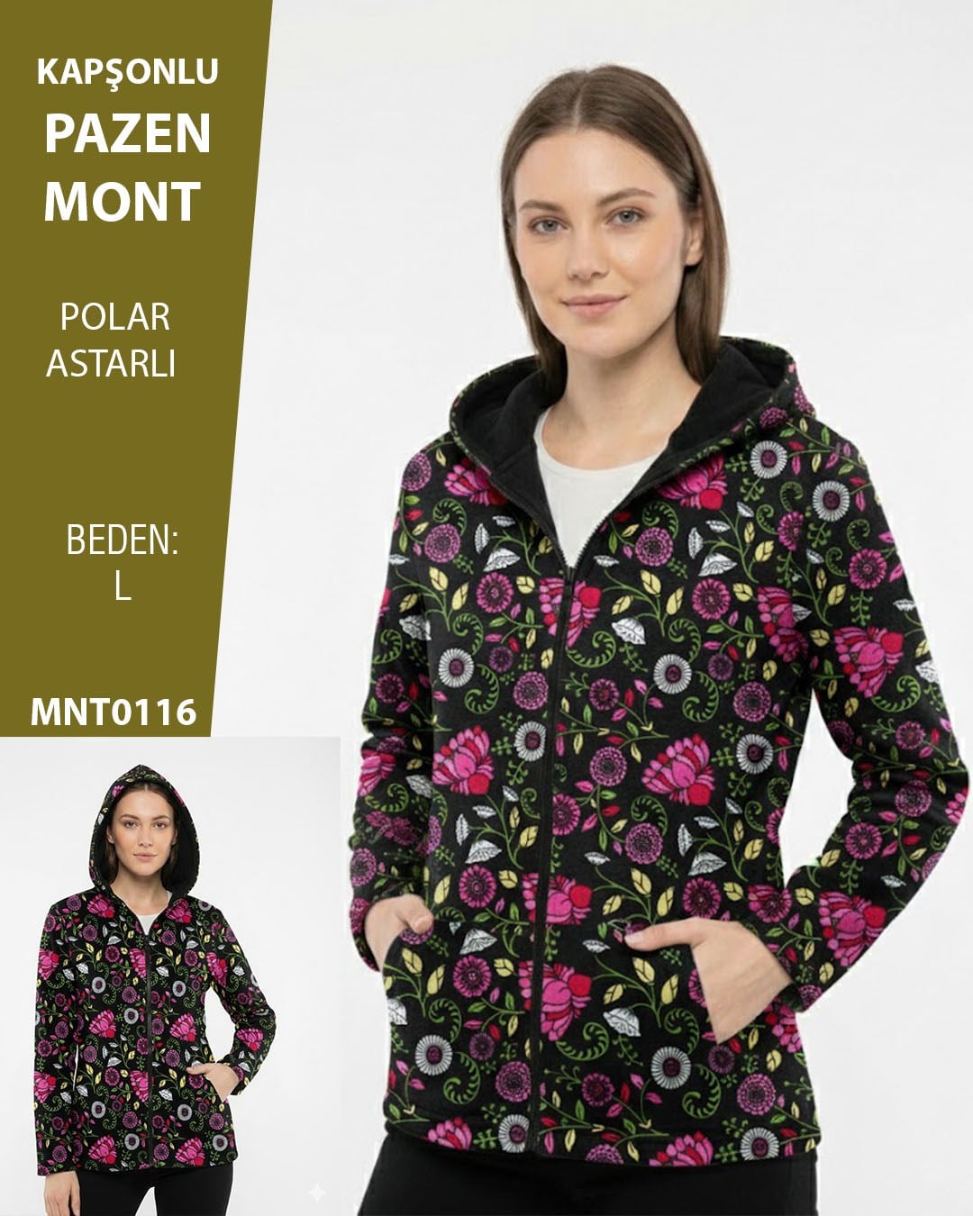 VİEMOR OTANTİK  PAZEN Kapişonlu mont L MNT0116-21926