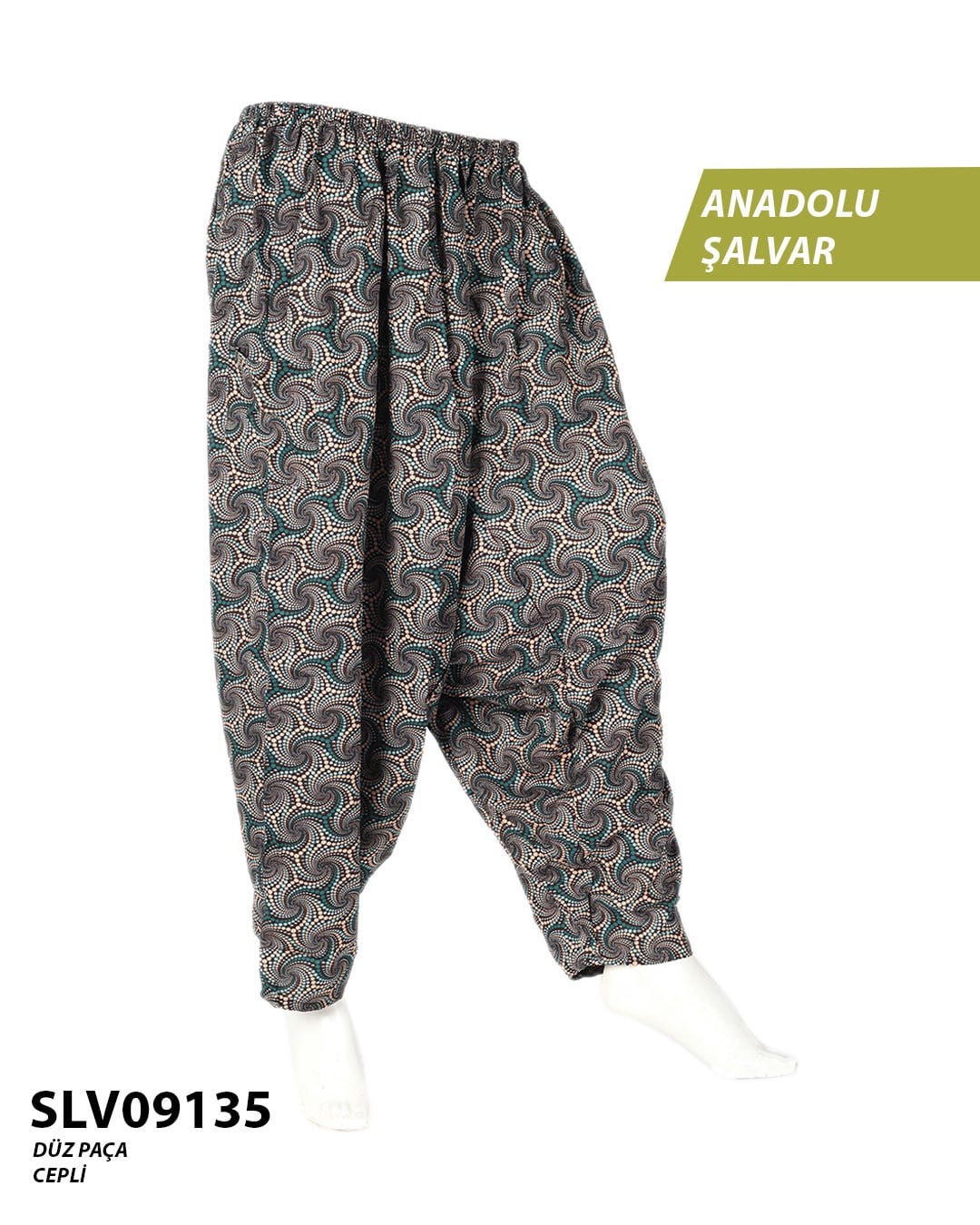 Viskon Düz Palça Anadolu Şalvar (Cepli) SLV09135-21508