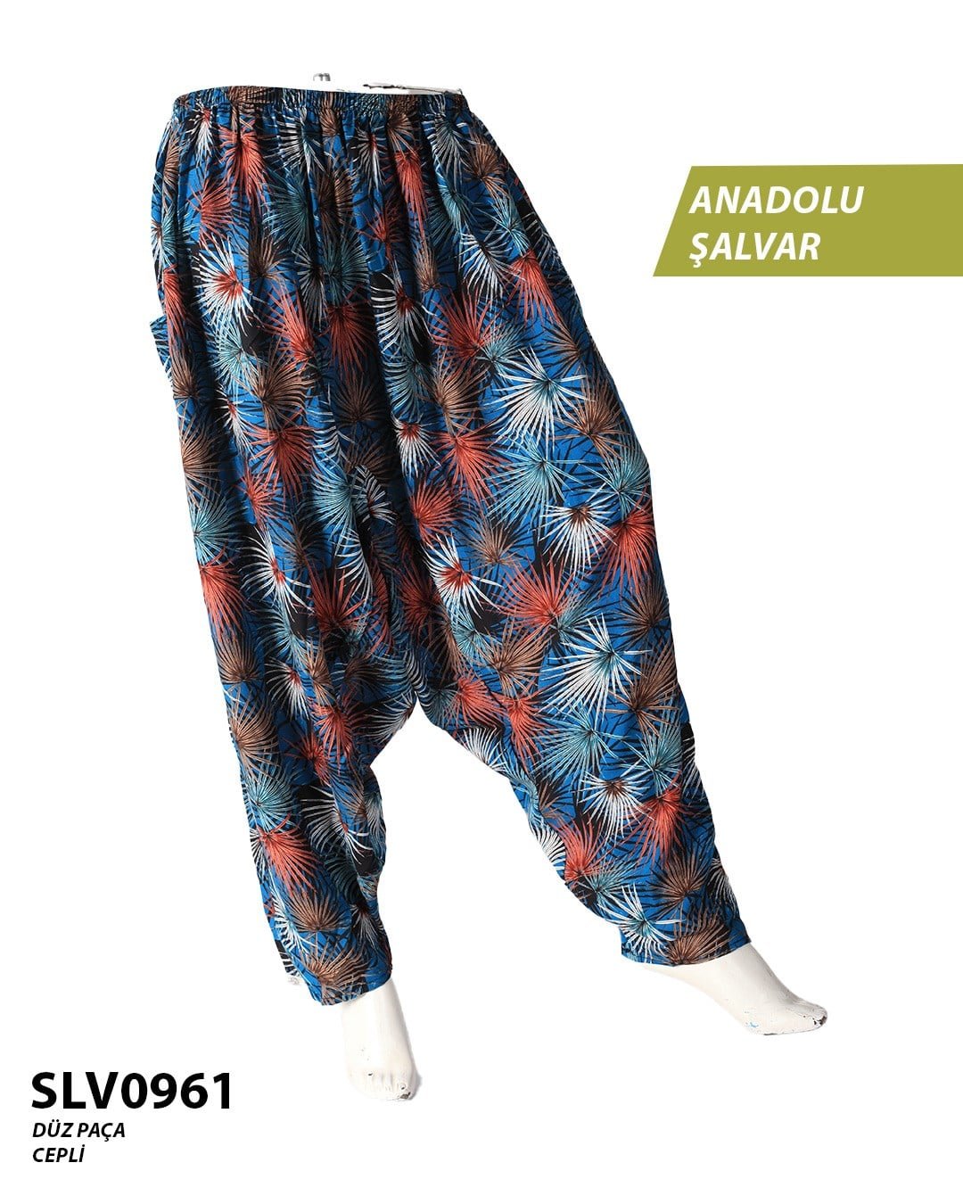 Viskon Düz Palça Anadolu Şalvar (Cepli) SLV0961-12309