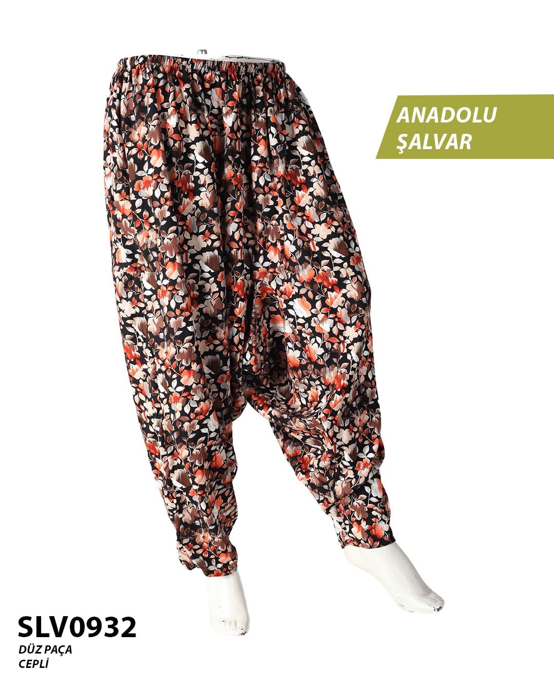 Viskon Düz Palça Anadolu Şalvar (Cepli) SLV0932-11608