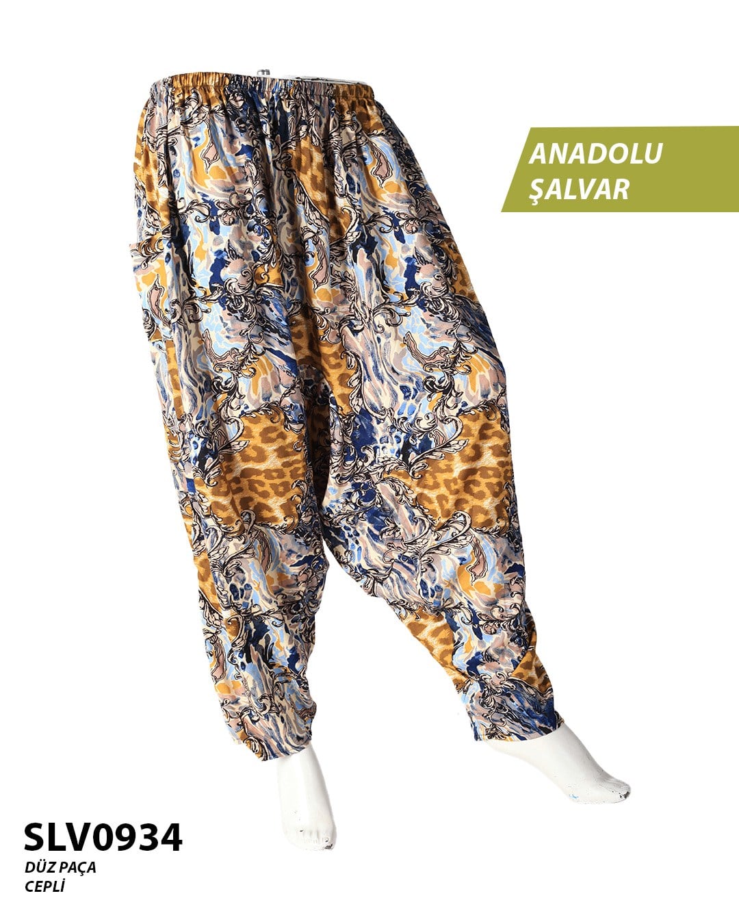 Viskon Düz Palça Anadolu Şalvar (Cepli) SLV0934-11610