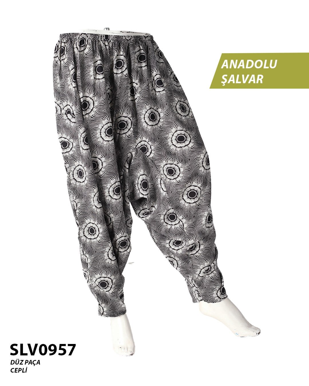 Viskon Düz Palça Anadolu Şalvar (Cepli) SLV0957-12210