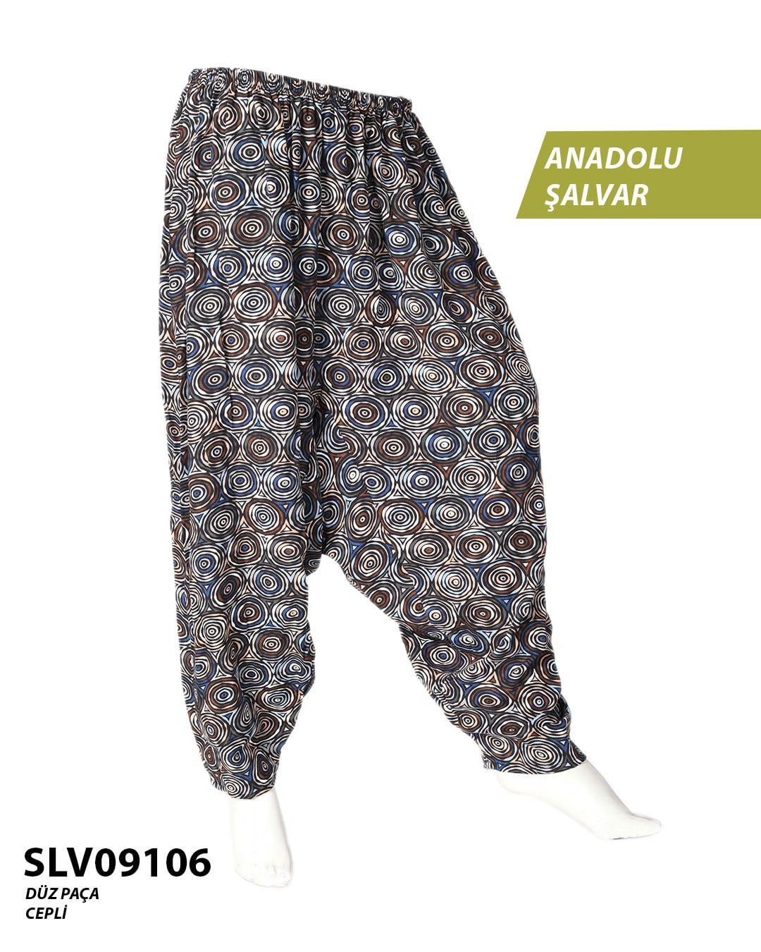 Viskon Düz Palça Anadolu Şalvar (Cepli) SLV09106-14202