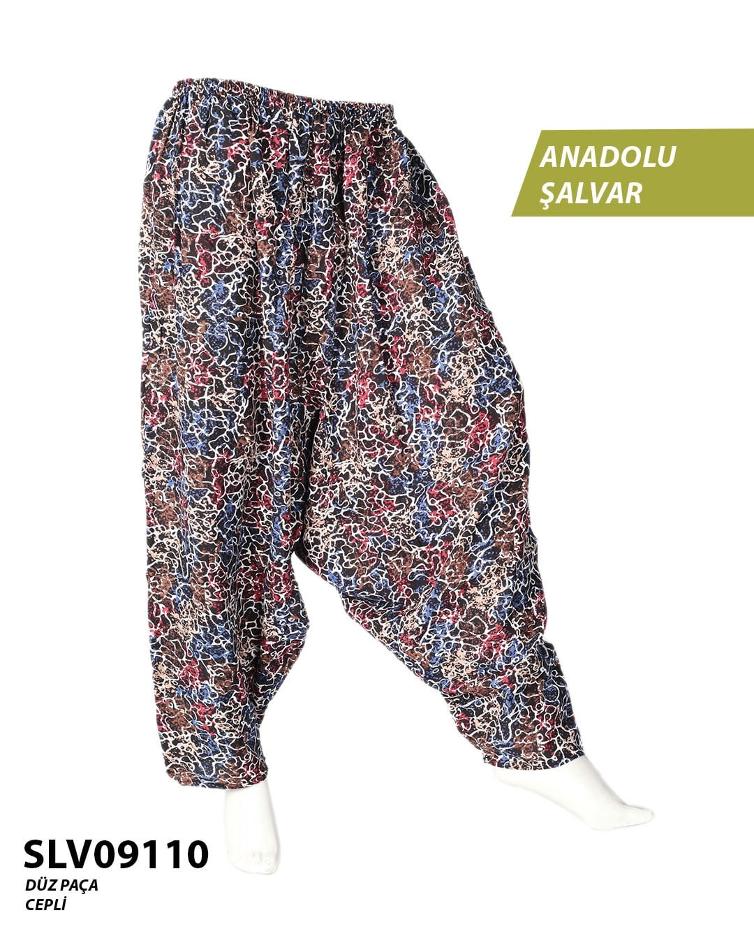 Viskon Düz Palça Anadolu Şalvar (Cepli) SLV09110-14209