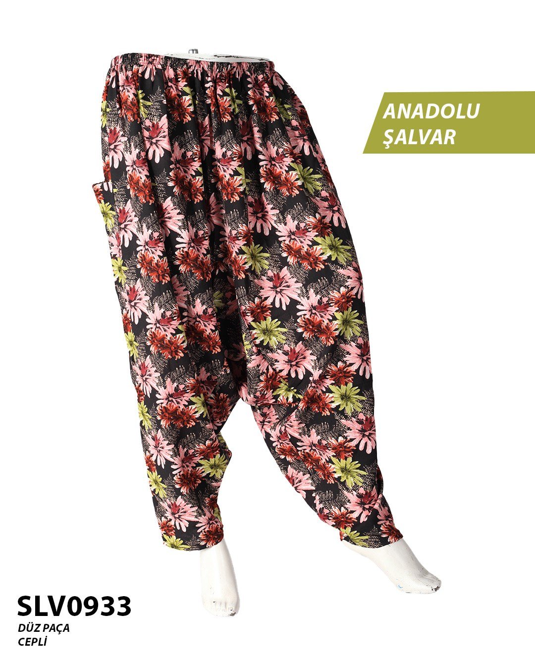 Viskon Düz Palça Anadolu Şalvar (Cepli) SLV0933-11609