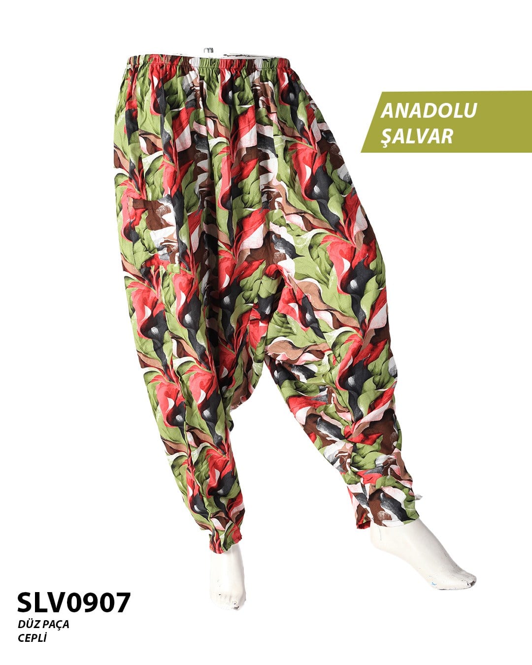 Viskon Düz Palça Anadolu Şalvar (Cepli) SLV0907-10607