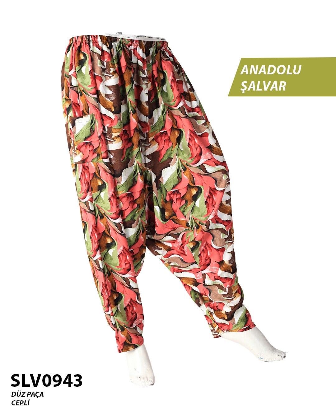 Viskon Düz Palça Anadolu Şalvar (Cepli) SLV0943-11910
