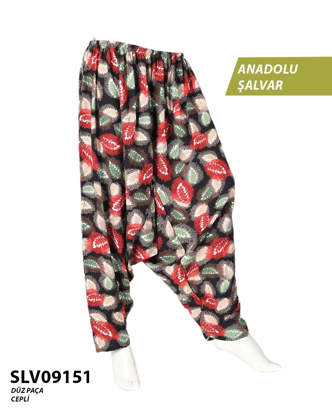 Viskon Düz Palça Anadolu Şalvar (Cepli) SLV09151-21602