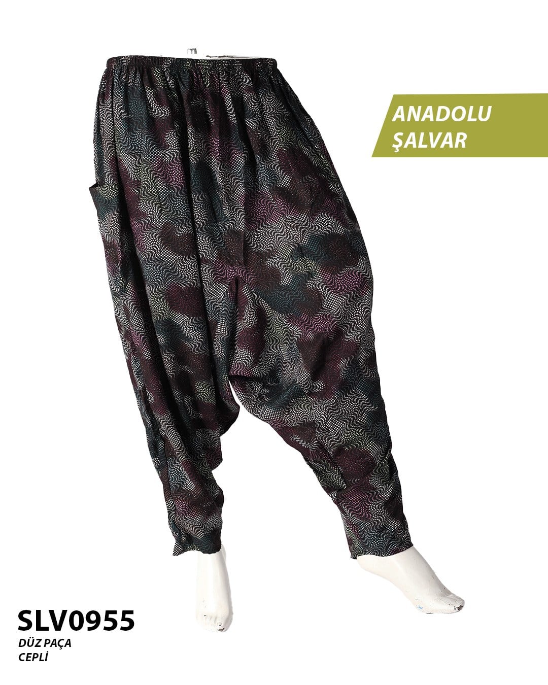 Viskon Düz Palça Anadolu Şalvar (Cepli) SLV0955-12109