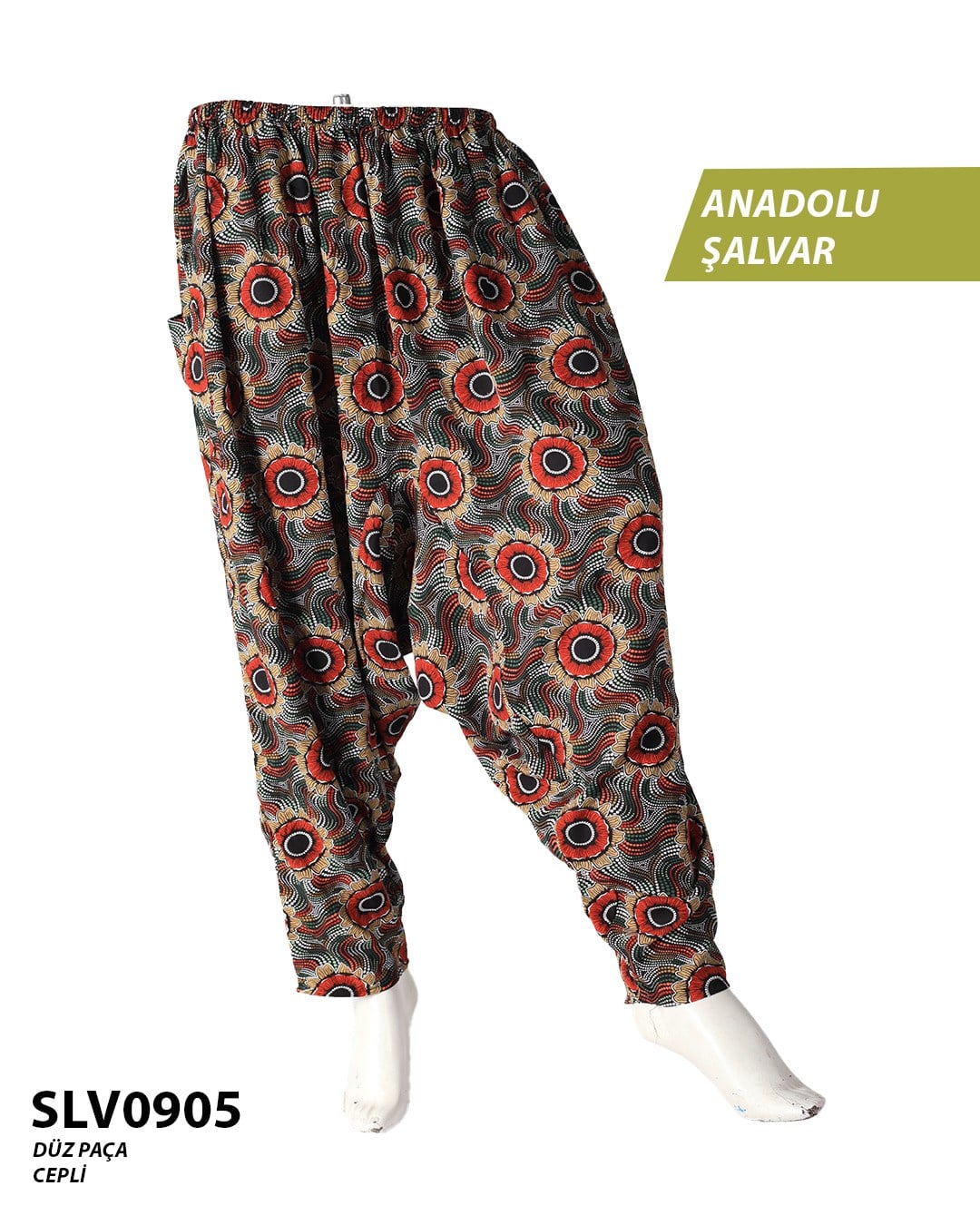 Viskon Düz Palça Anadolu Şalvar (Cepli) SLV0905-10506