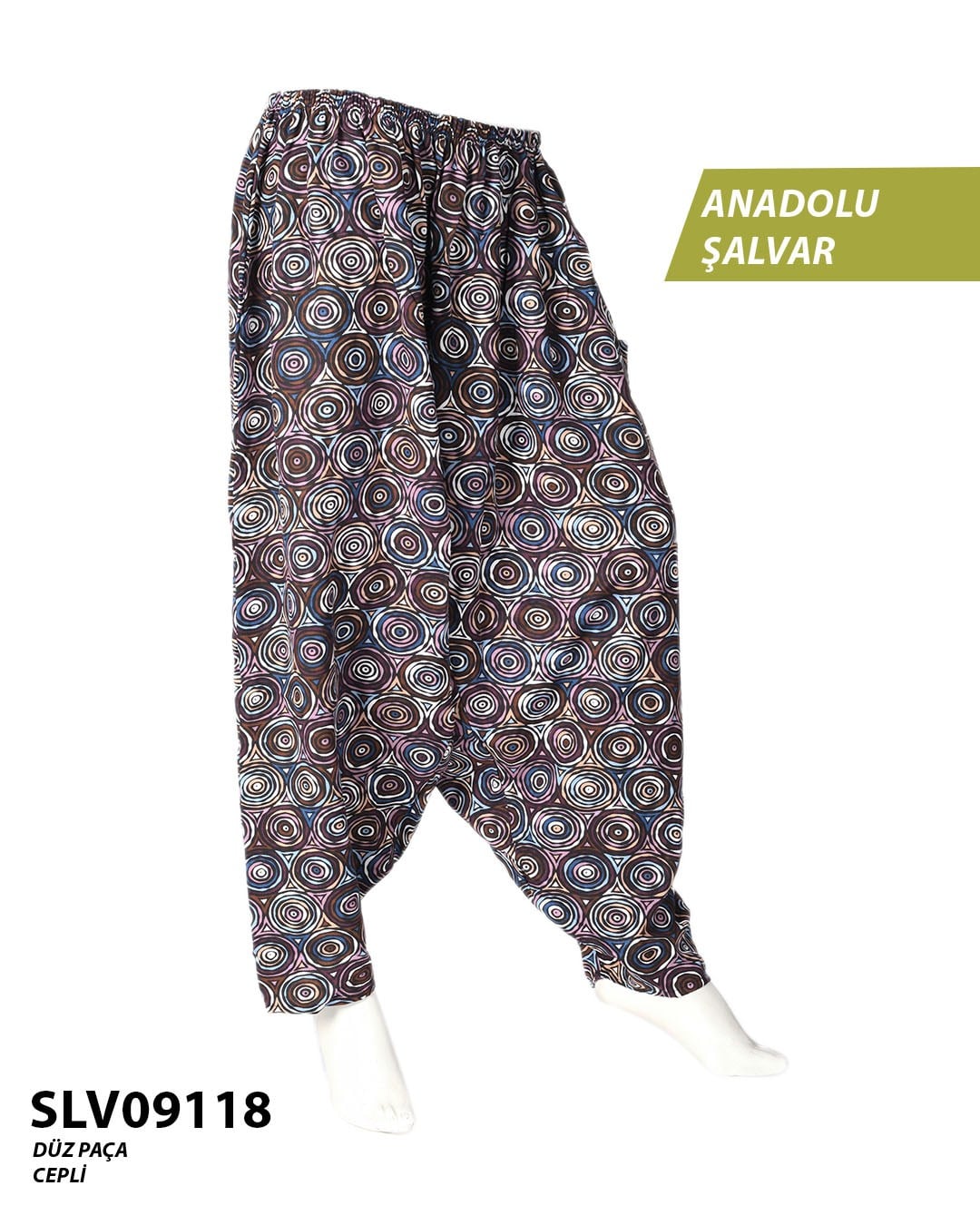 Viskon Düz Palça Anadolu Şalvar (Cepli) SLV09118-14404