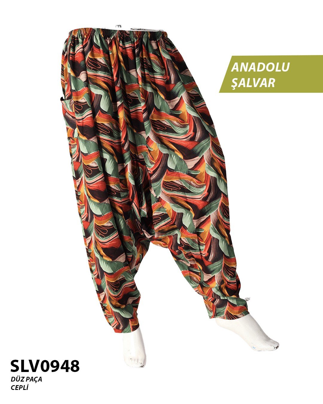Viskon Düz Palça Anadolu Şalvar (Cepli) SLV0948-12006