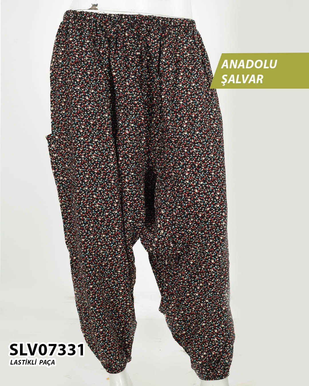 Viskon Lastik Paça Anadolu Şalvar  SLV07331-1112