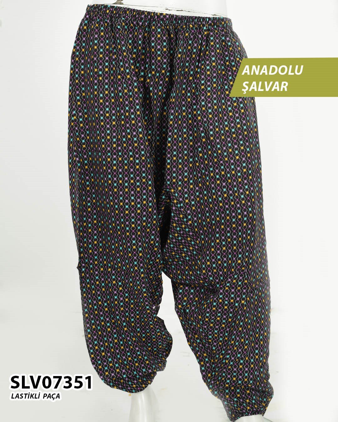 Viskon Lastik Paça Anadolu Şalvar  SLV07351-1133