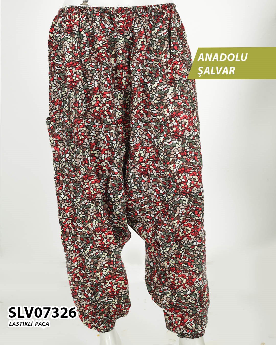 Viskon Lastik Paça Anadolu Şalvar  SLV07326-1107