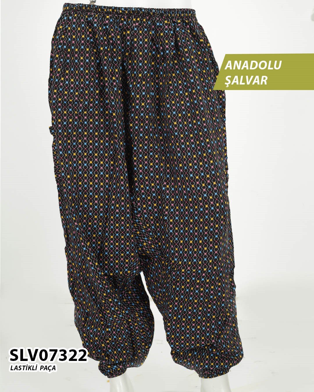 Viskon Lastik Paça Anadolu Şalvar  SLV07322-1103